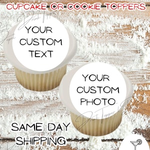Custom Cupcake Toppers l Edible wafer paper