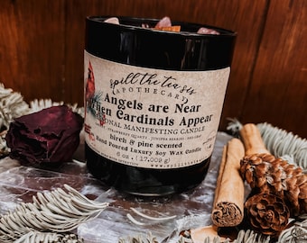 Angels are Near When Cardinals Appear Ancestor Grief Intention Soy Wax Candle