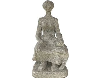 Vintage Postmodern Sculpture Woman with Child Austin Productions