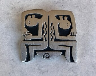 Vintage Alter Ego Pin, Alice Seely, Petroglyph Pin, Menopause Collection 2000