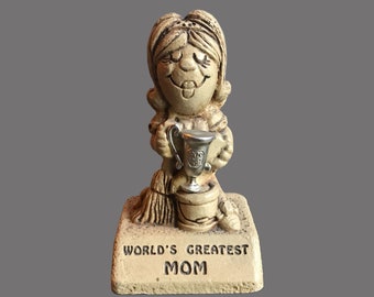 Vintage 70's World's Greatest Mom 1979 Figurine by Paula