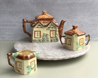 Vintage Keele Street Cottage Teapot Set, England