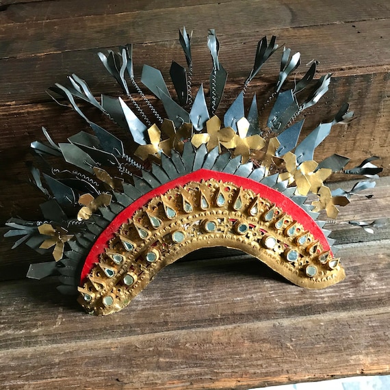 Antique Bali Headdress, Balinese Dancer, 1930's to