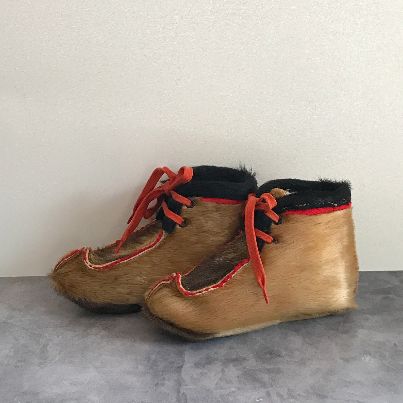Vintage Lapland Norwegian Swedish Folk Handmade Boots Etsy