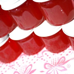 Wedding Jam Favors, 100 Little Bit of Heaven 1.5oz jars of strawberry pineapple jam wedding or party favors, homemade jam party favors image 2