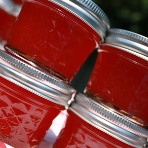 Jam wedding favor, Spread the Love with 50 our 4oz homemade strawberry pineapple jam wedding , baby shower or party favors image 1