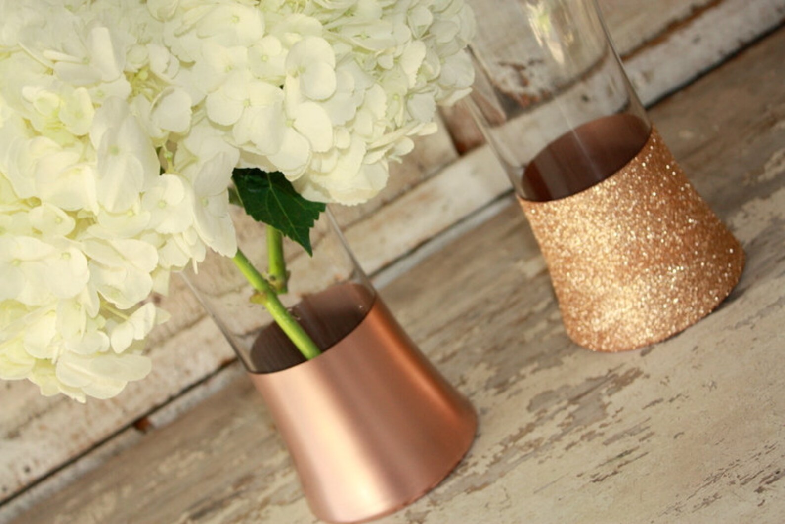 Rose Gold Wedding Bouquet Vases Wedding Decor 18 Rose Gold Etsy