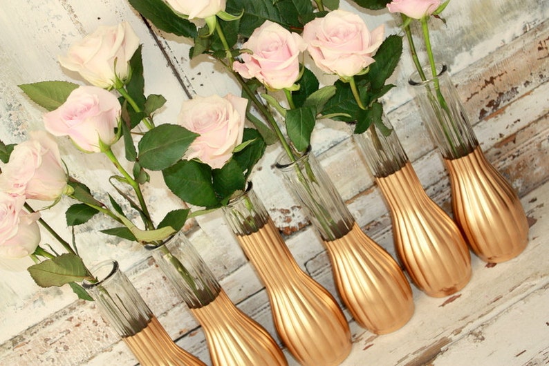 Gold Vases Wedding Centerpieces Bridal Parties Flower Vases Etsy