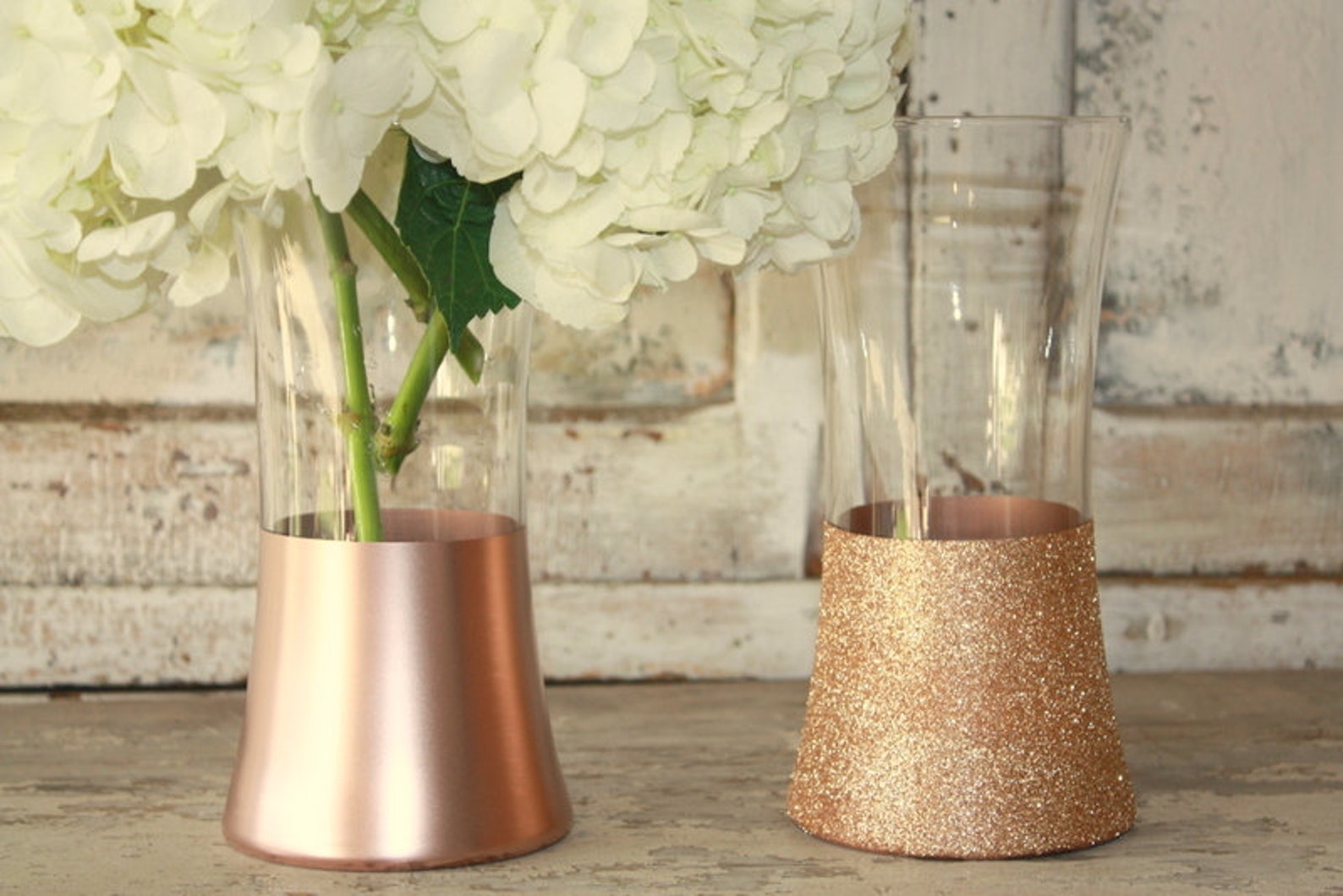 Rose Gold Wedding Bouquet Vases Wedding Decor 18 Rose Gold Etsy