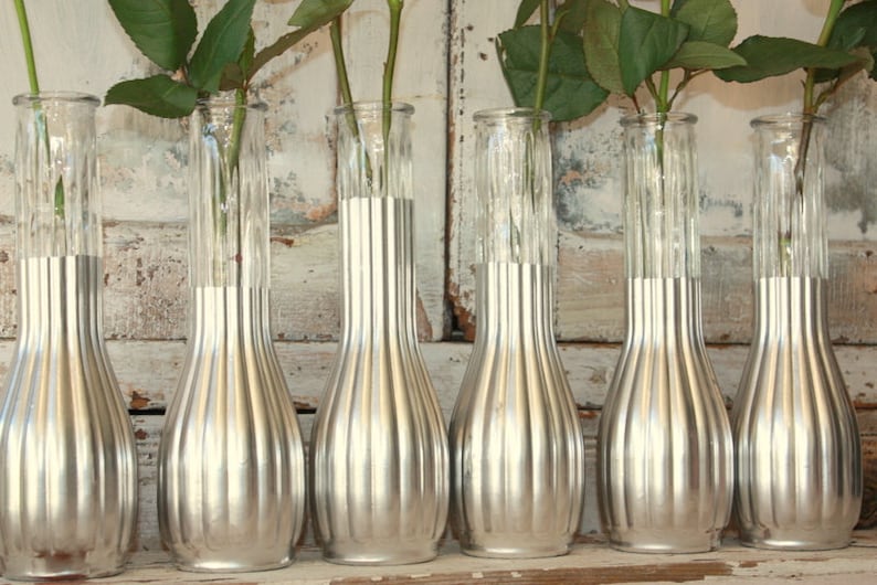 Wedding Centerpieces-Silver Vases-Engagement Parties image 2