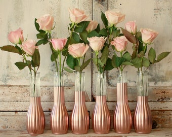 Rose Gold Decor, Wedding Centerpieces, Bridal Shower-Set of 12