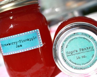 16oz. jar Strawberry-Pineapple jam homemade unique flavor