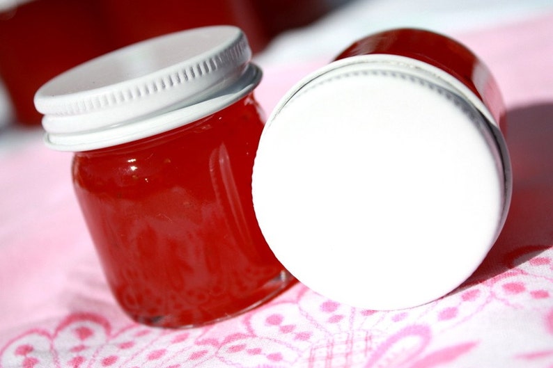 50 Mini Mason Jar Filled with Strawberry Pineapple Jam, Rustic Barn Wedding, Wedding Favor, Bridal Parties image 3