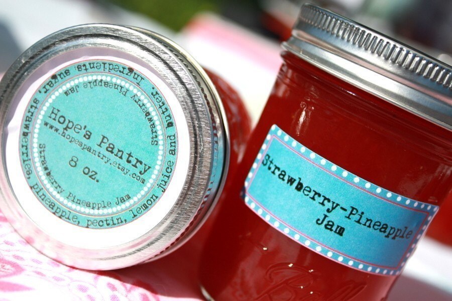 Homemade Jam 8 Oz Jar of Our Homemade Strawberry Pineapple Etsy