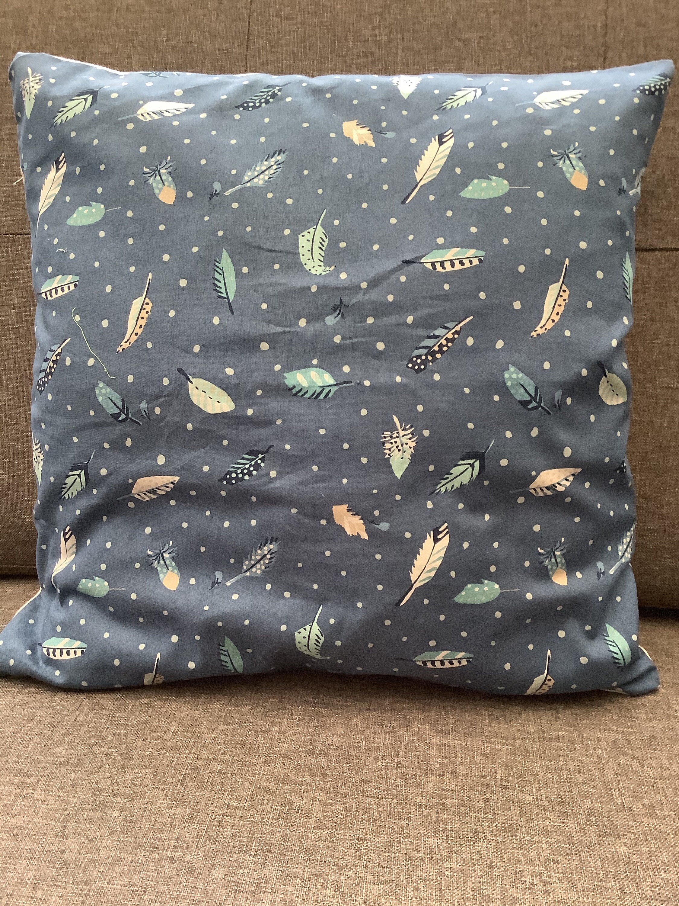 feather design cushions