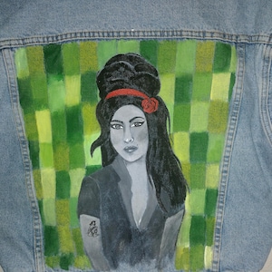 Amy, hand painted denim jacket.