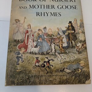 Classic Vintage Book of Nursery and Mother Goose Rhymes written and illustrated by Marguerite de Angelis