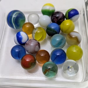 Vintage Marble- mid century  marbles mixed lot H