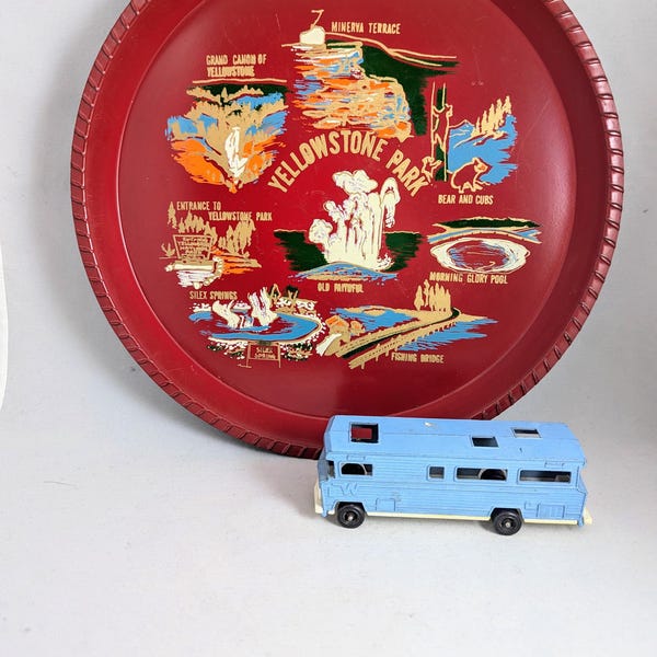Vintage  Souvenier tray Yellowstone National Park