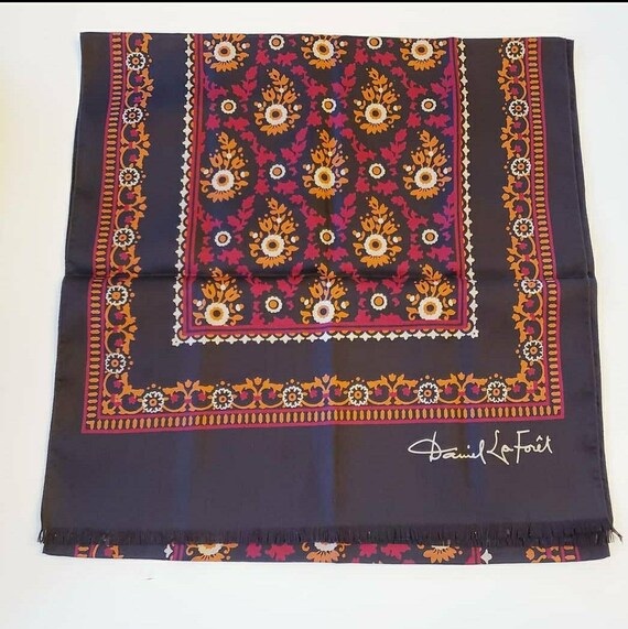 Scarf- Bohemian classic silk scarf Daniel LeForet - image 2