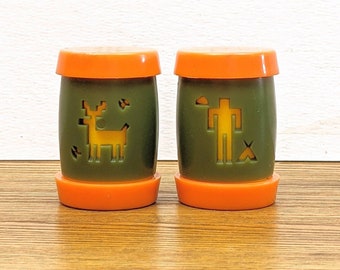 St. Labre Indian School  salt and pepper shakers vintage cabin  camping decor