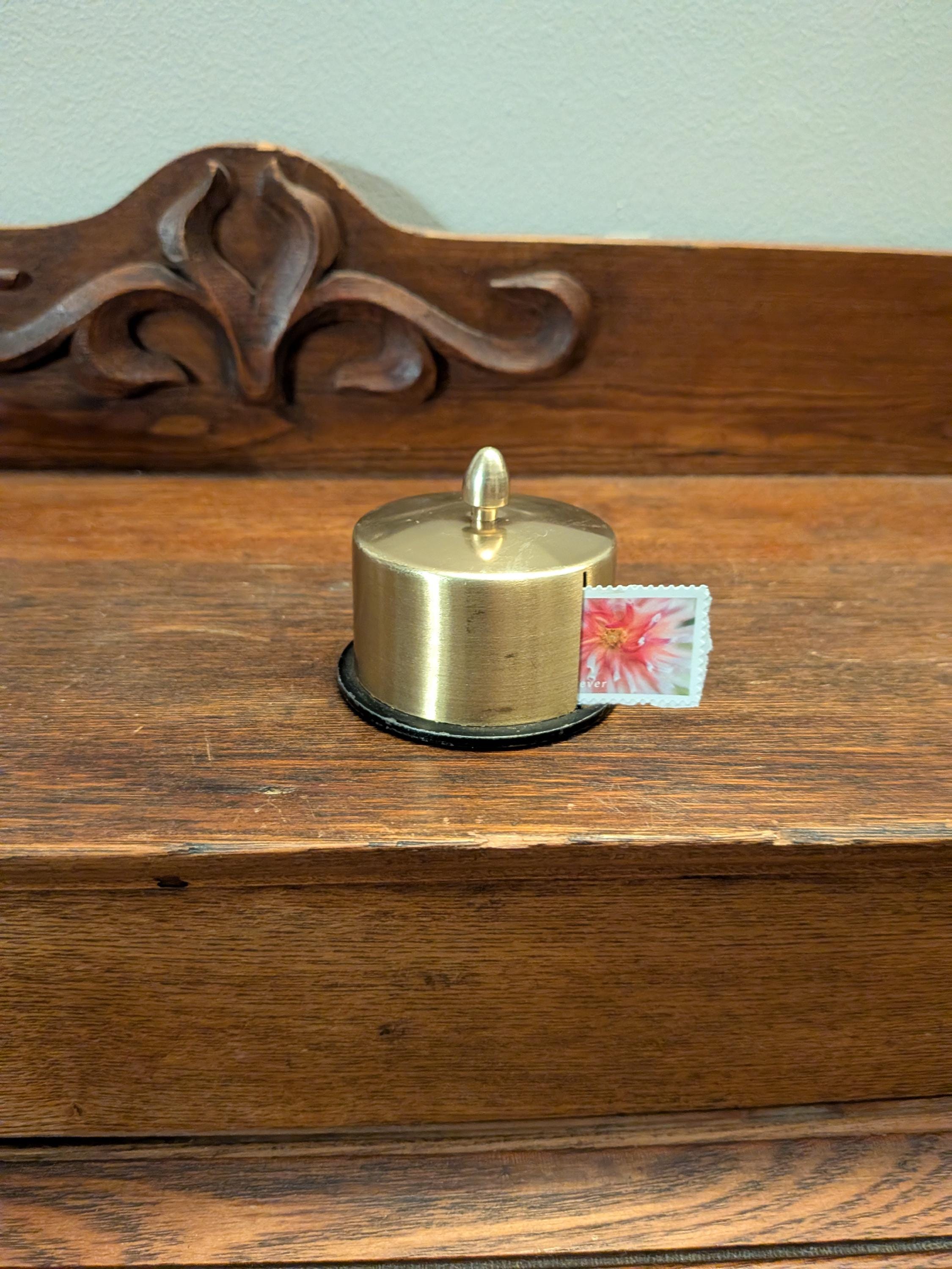 Vintage brass postage stamp dispenser USA