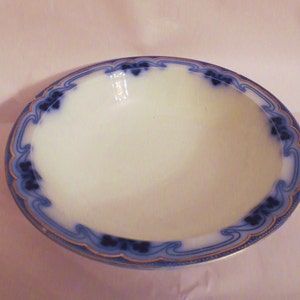 Bowl Antique flow blue Grindley Olympic Idris Antique Flow Blue Large serving round bowl image 1