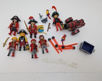 Playmobil pirates with  cannon and accessories