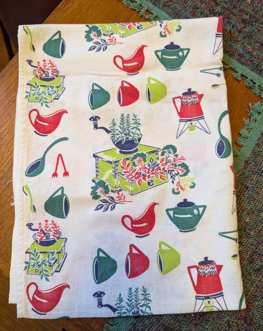 Vintage Retro Theme Mid Century Tea Towel - Etsy