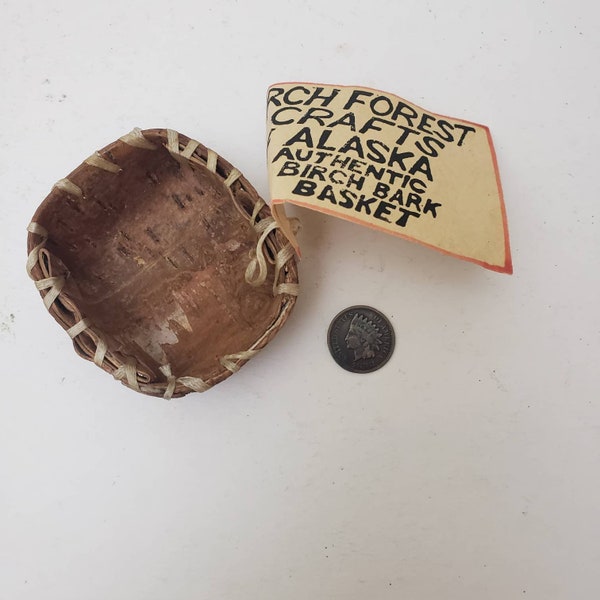 Birch Bark Basket Etsy