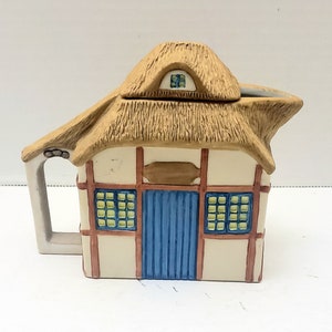 Dansk Thatched roof Cottage covered creamer