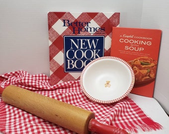 Better Homes Red Gingham cookbook Hardcover