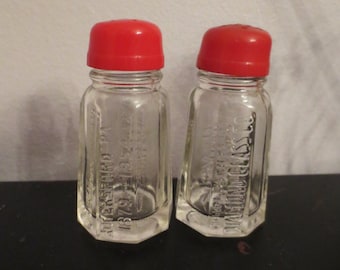 cherry top salt and pepper shakers Diamond Glass Anniversary 1954