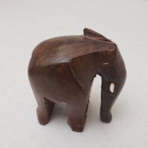 Elephant- Mid century modern carved wood
