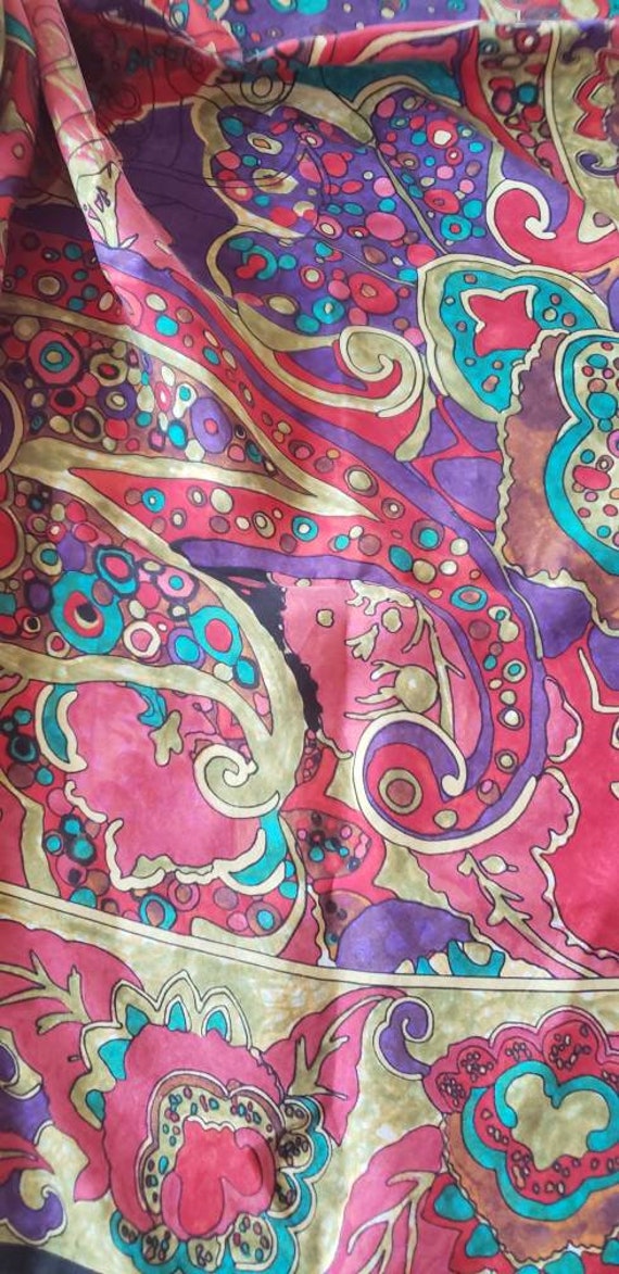 Vintage psychodelic  collectible scarf 1960s - image 1