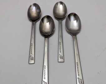 Vintage  Airlines  Icelandia dessert spoons or teaspoons