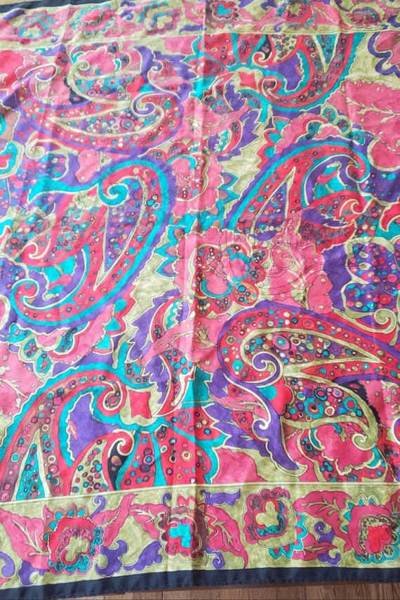 Vintage psychodelic  collectible scarf 1960s - image 4