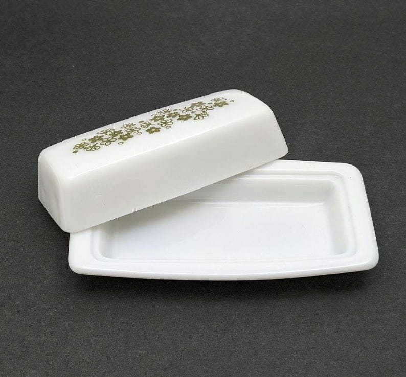 Vintage Crazy Daisy Butter Dish