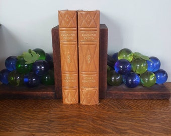 Vintage Book-Freud leather embossed decorative books