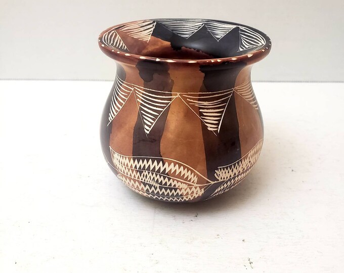 African Glazed and Incised Pottery kenyan Etsy