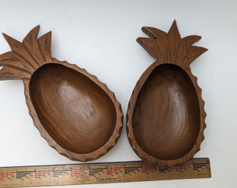 Pineapple wooden serving bowls