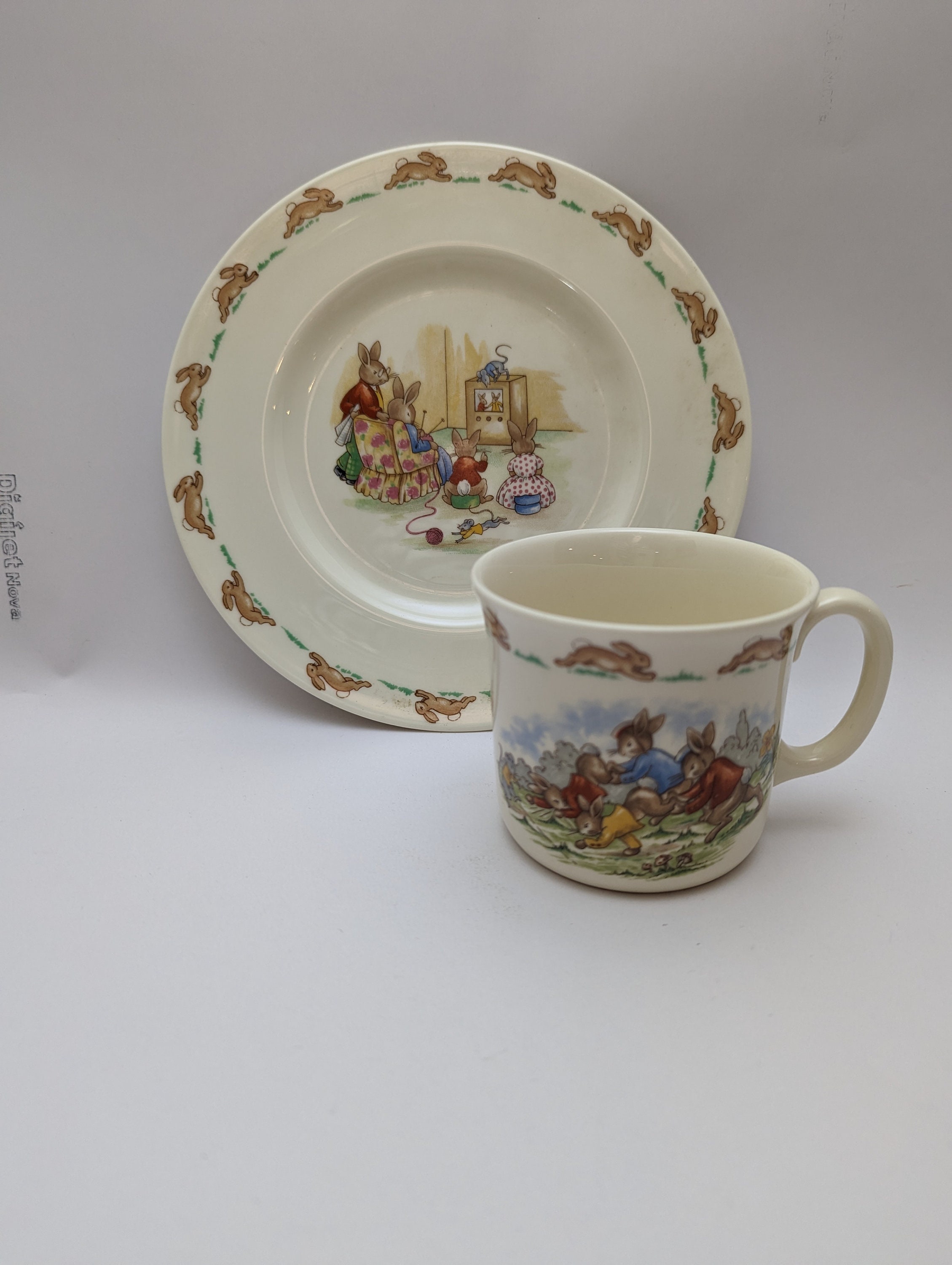Bunnykins Peter Rabbit China Set 1984 Royal Doulton 