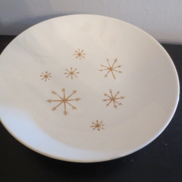 Atomic Gold Starburst-  Mid Century Modern Vintage  Star Glow  Bowls imperfect