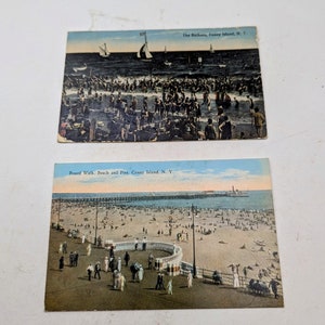 Coney Island Postcards ocean scenes 1914