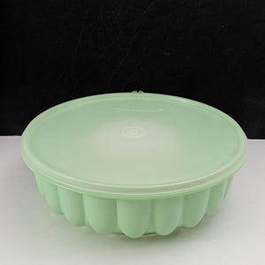 Vintage Tupperware Jel-Ring Mold Mint Gree - Light Blue 6-Cup Jello Mold & Ice Ring
