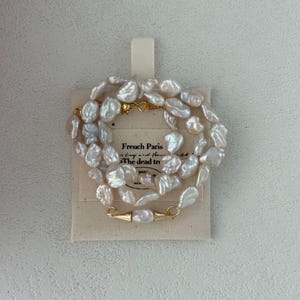 High Quality Handmade Necklace,Elegant Baroque Pearl Necklace,Natural Freshwater Pearls Necklace,White Baroque Pearl Jewelry,Necklace Gift