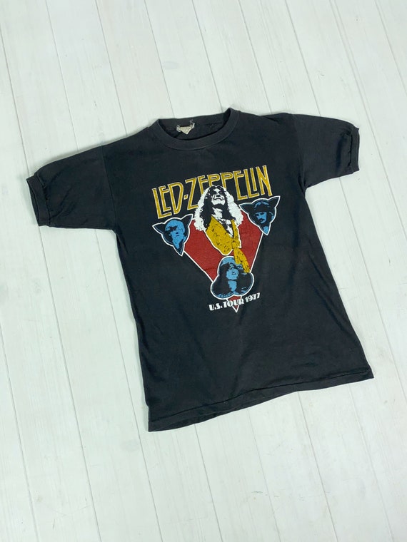 1970s Led Zeppelin 1977 Tour tshirt true vintage con… Gem