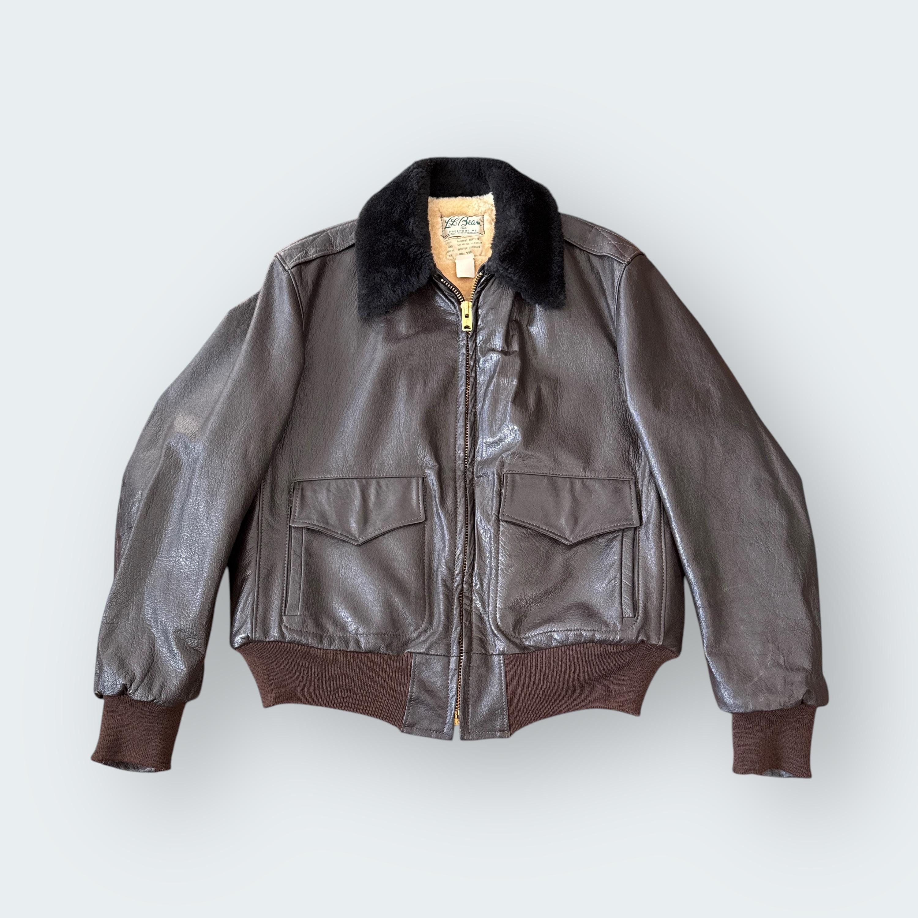 Vintage 1950s / 60s LL BEAN Flight Jacket Shearling Lined Vintage 1950s / 60s LL BEAN Flight Jacket Shearling Lined