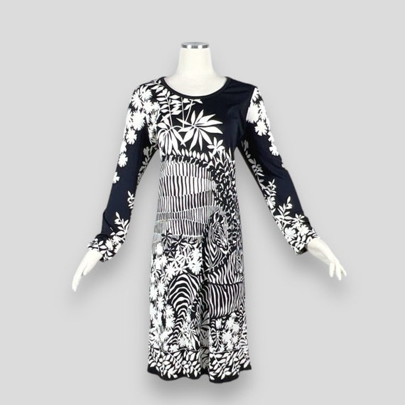 Vintage 60s 70s PAGANNE Zebra Dress / novelty pri… - image 3