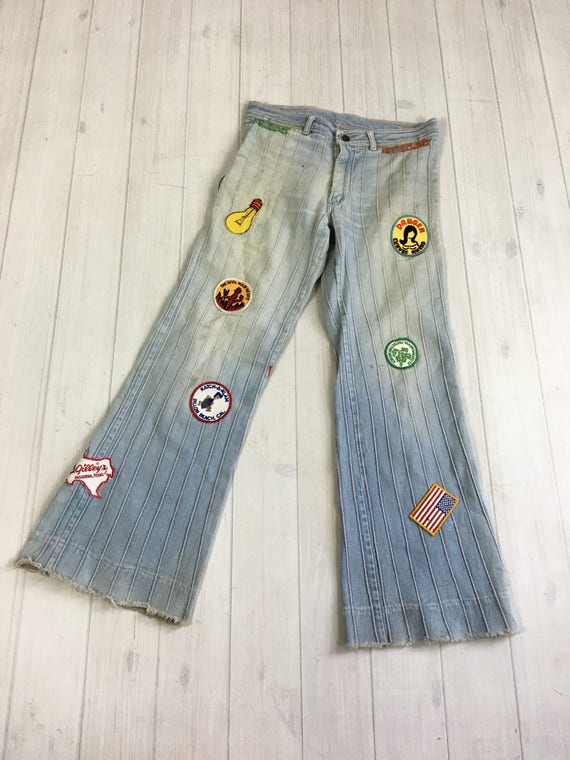patch bell bottom jeans